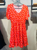 Red Coral Floral Dress
