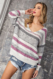 Mauve Twist Back Sweater